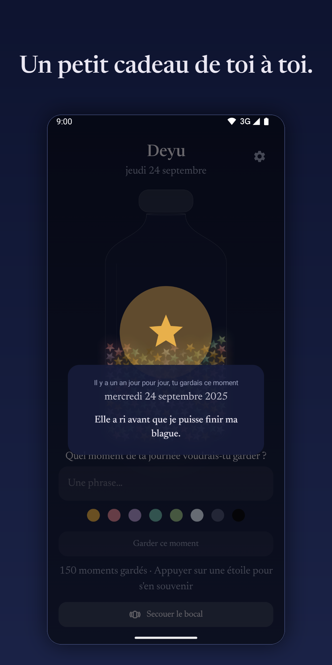 Un an plus tard, jour pour jour, un moment refait surface